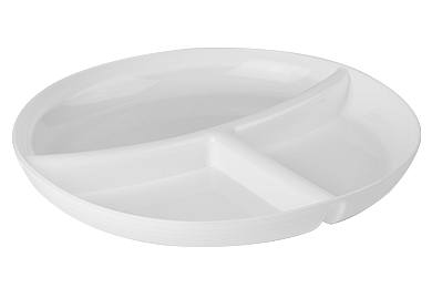 Big sectional plate Oslo, snow-white